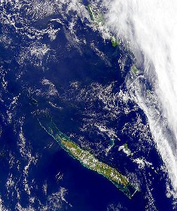 Image-satellite de la Nouvelle-Calédonie